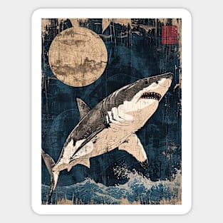 Vintage Japanese Shark 04 Sticker